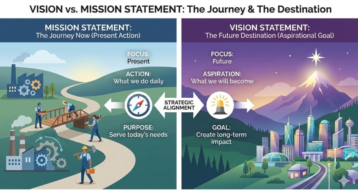 BizRealtyLab Vision Statement vs Mission Statement